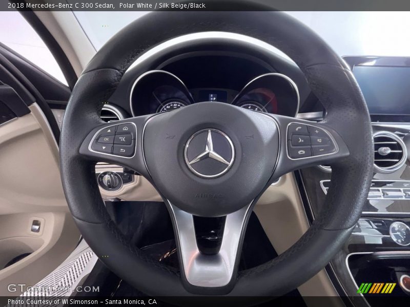 Polar White / Silk Beige/Black 2018 Mercedes-Benz C 300 Sedan