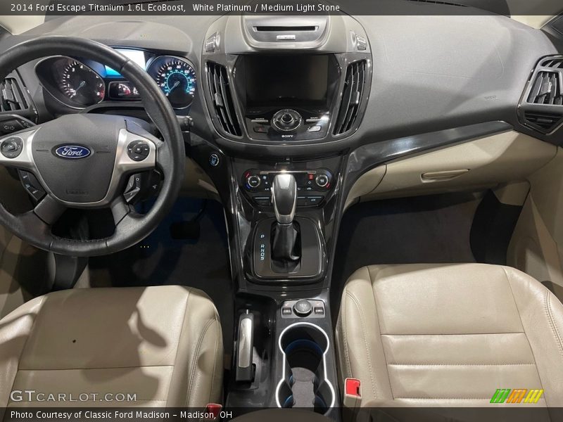 White Platinum / Medium Light Stone 2014 Ford Escape Titanium 1.6L EcoBoost