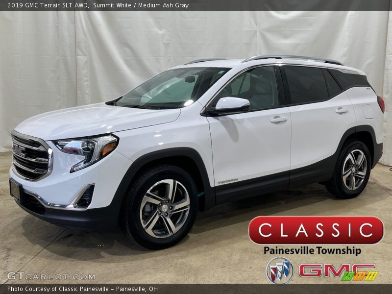 Summit White / Medium Ash Gray 2019 GMC Terrain SLT AWD