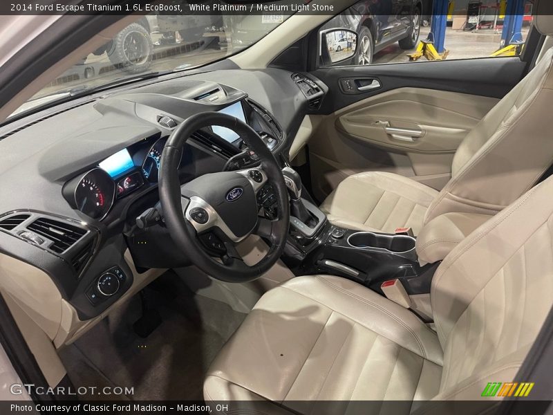 White Platinum / Medium Light Stone 2014 Ford Escape Titanium 1.6L EcoBoost