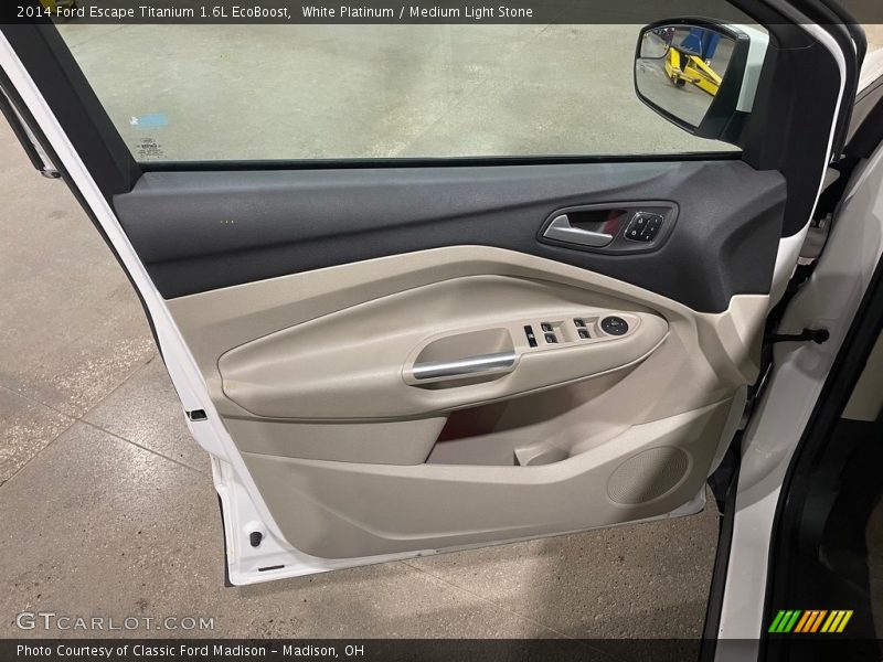 White Platinum / Medium Light Stone 2014 Ford Escape Titanium 1.6L EcoBoost