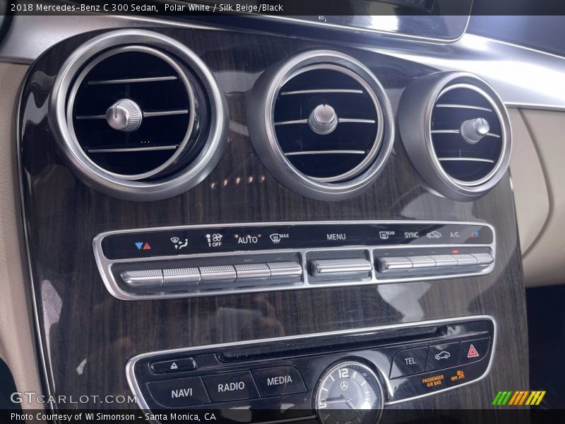 Polar White / Silk Beige/Black 2018 Mercedes-Benz C 300 Sedan