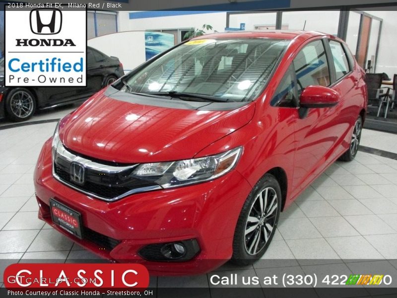 Milano Red / Black 2018 Honda Fit EX