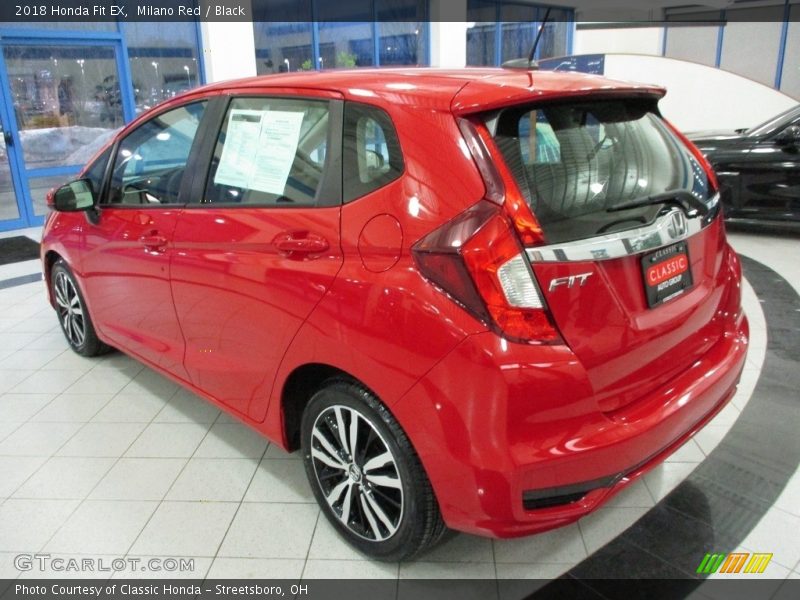 Milano Red / Black 2018 Honda Fit EX