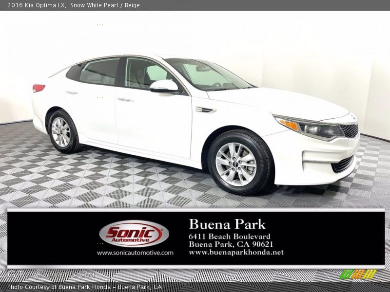 Snow White Pearl / Beige 2016 Kia Optima LX