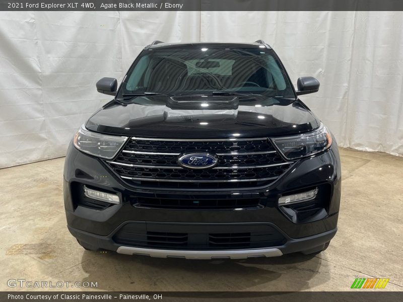 Agate Black Metallic / Ebony 2021 Ford Explorer XLT 4WD