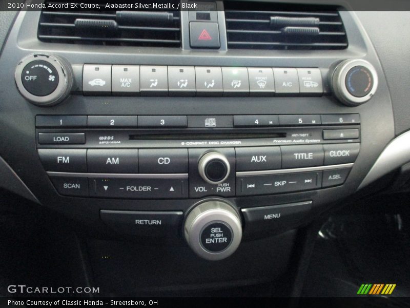 Alabaster Silver Metallic / Black 2010 Honda Accord EX Coupe