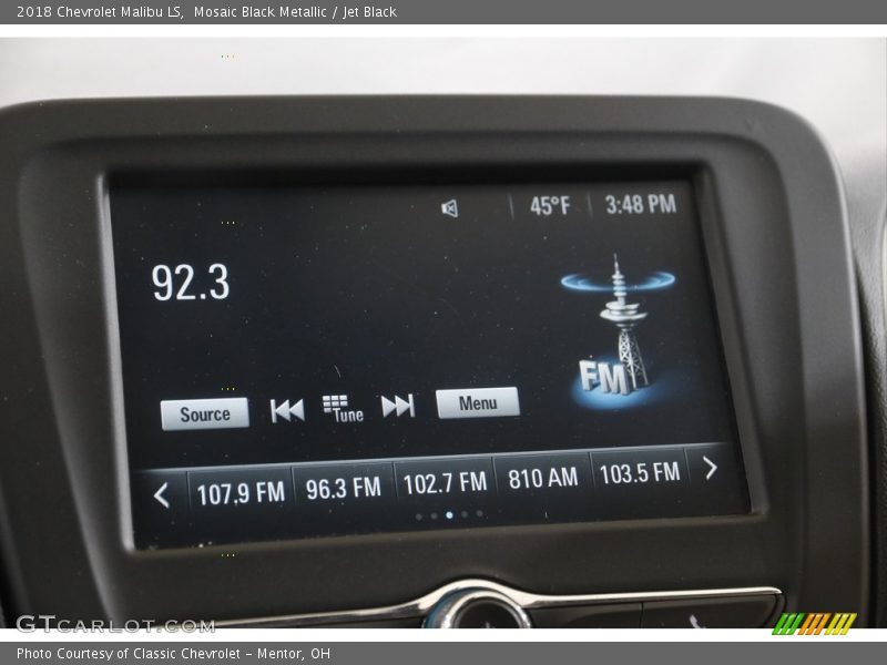 Mosaic Black Metallic / Jet Black 2018 Chevrolet Malibu LS