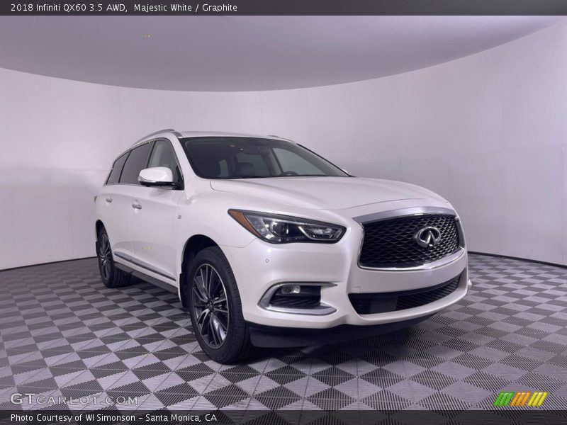 Majestic White / Graphite 2018 Infiniti QX60 3.5 AWD