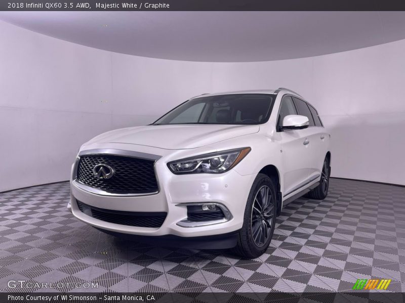Majestic White / Graphite 2018 Infiniti QX60 3.5 AWD