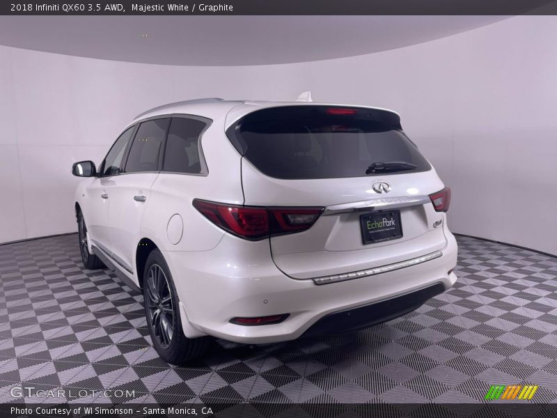 Majestic White / Graphite 2018 Infiniti QX60 3.5 AWD