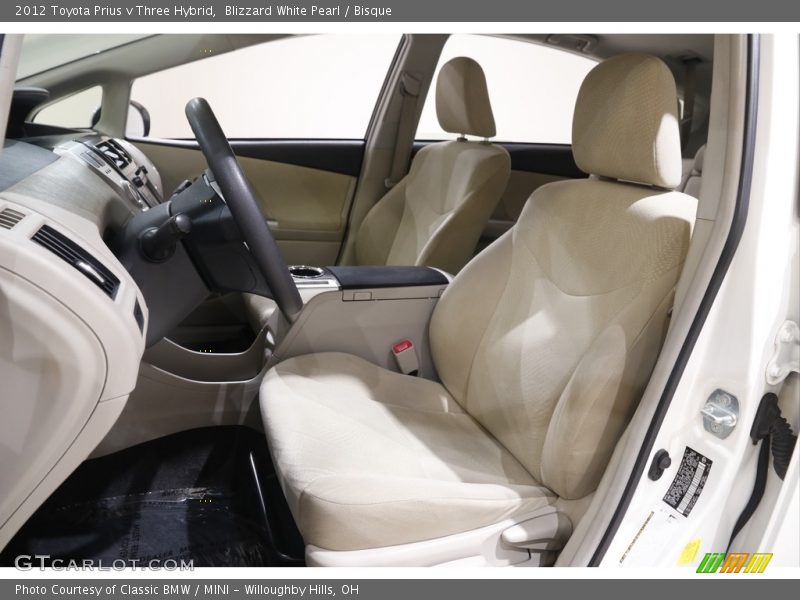 Blizzard White Pearl / Bisque 2012 Toyota Prius v Three Hybrid