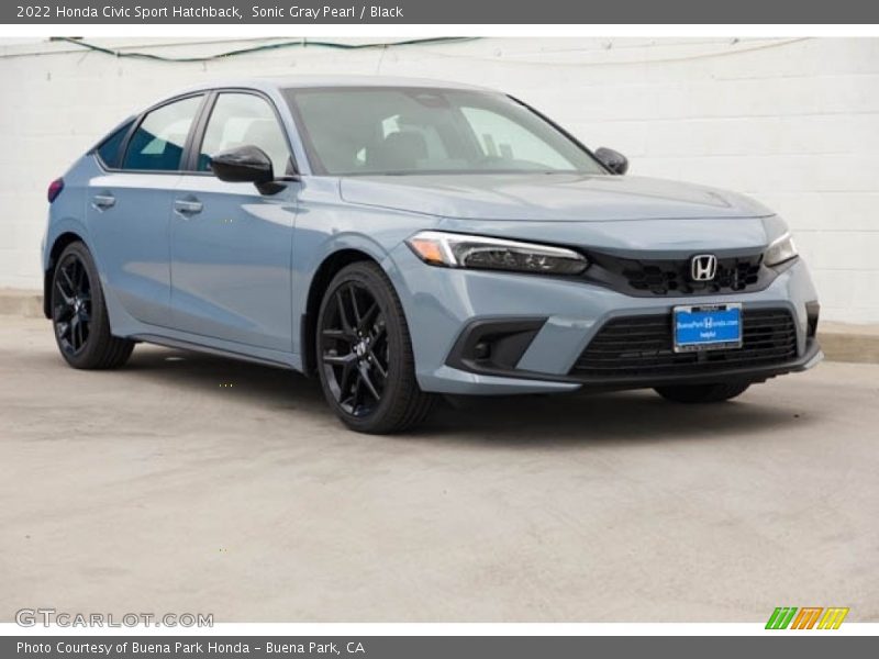 Sonic Gray Pearl / Black 2022 Honda Civic Sport Hatchback