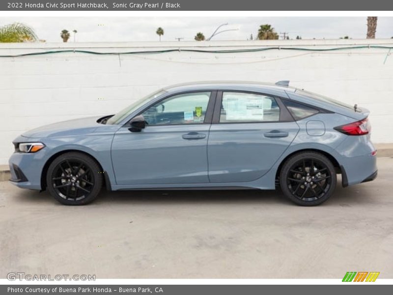 Sonic Gray Pearl / Black 2022 Honda Civic Sport Hatchback