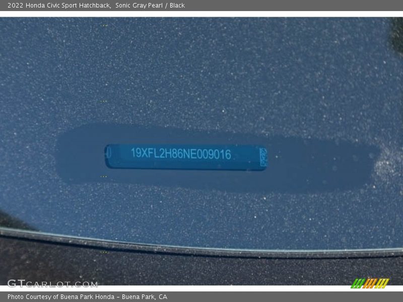 Sonic Gray Pearl / Black 2022 Honda Civic Sport Hatchback
