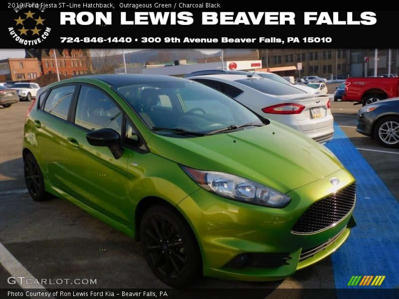 Outrageous Green / Charcoal Black 2019 Ford Fiesta ST-Line Hatchback