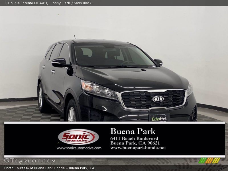 Ebony Black / Satin Black 2019 Kia Sorento LX AWD