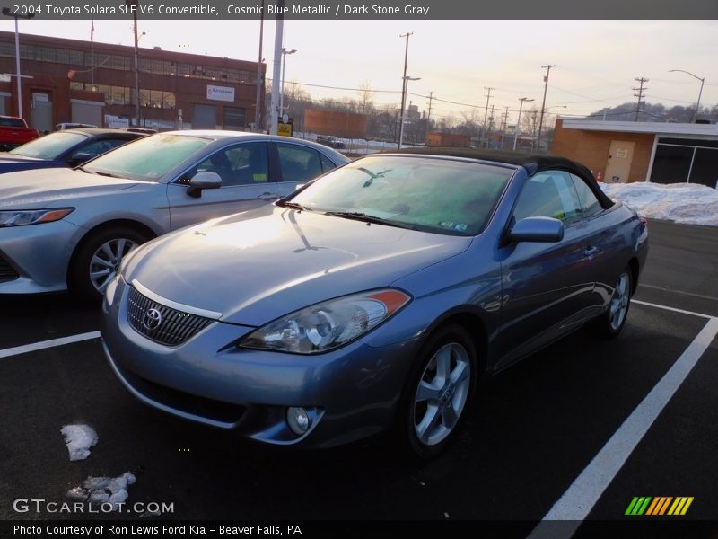 Cosmic Blue Metallic / Dark Stone Gray 2004 Toyota Solara SLE V6 Convertible