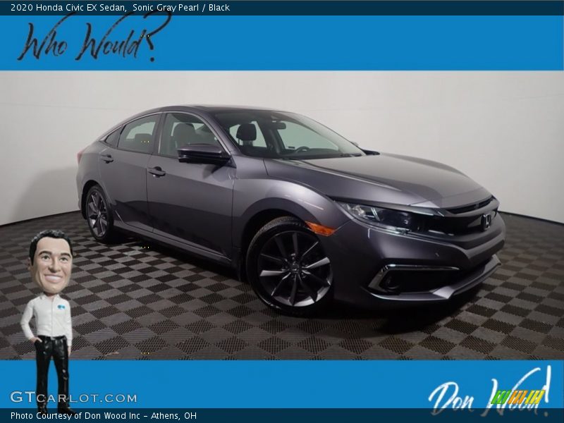 Sonic Gray Pearl / Black 2020 Honda Civic EX Sedan
