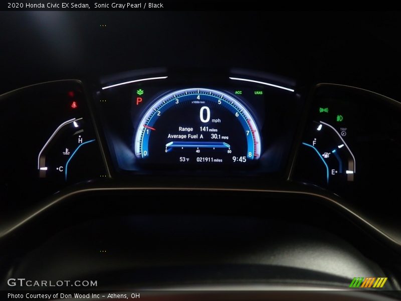Sonic Gray Pearl / Black 2020 Honda Civic EX Sedan
