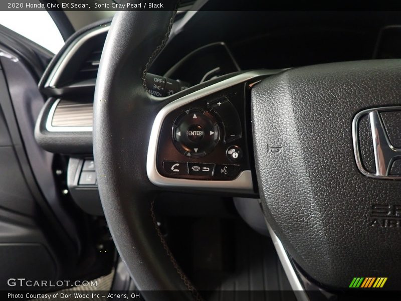 Sonic Gray Pearl / Black 2020 Honda Civic EX Sedan