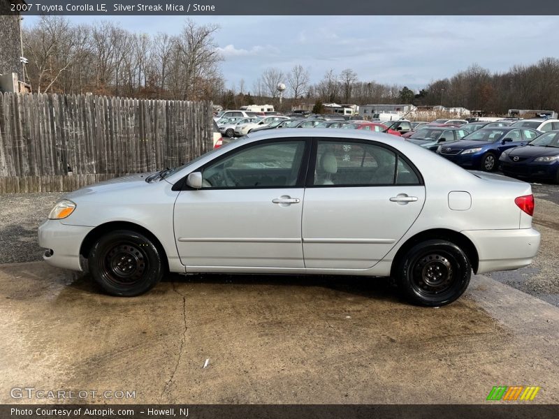 Silver Streak Mica / Stone 2007 Toyota Corolla LE