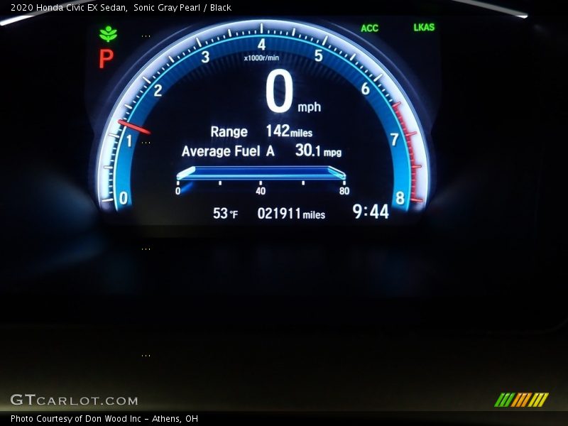 Sonic Gray Pearl / Black 2020 Honda Civic EX Sedan