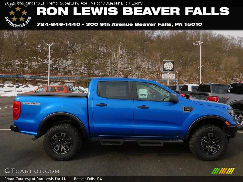 Velocity Blue Metallic / Ebony 2022 Ford Ranger XLT Tremor SuperCrew 4x4