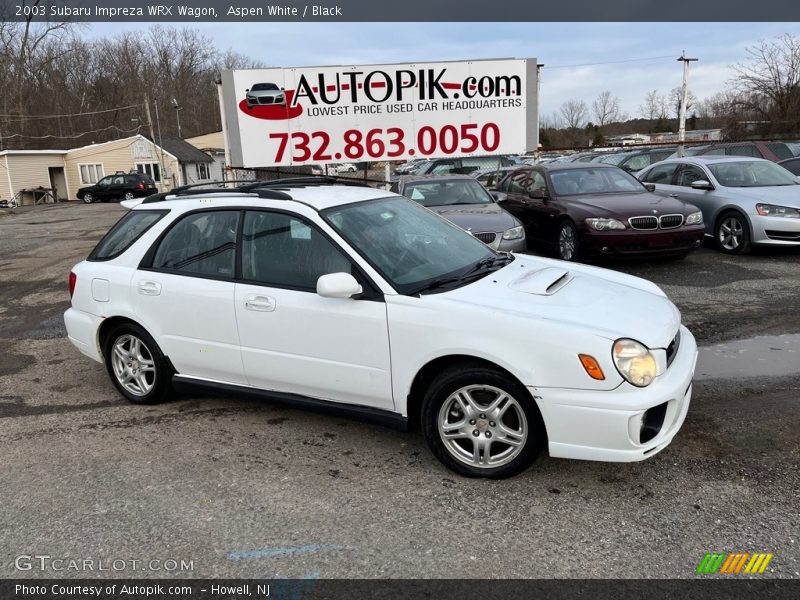 Aspen White / Black 2003 Subaru Impreza WRX Wagon