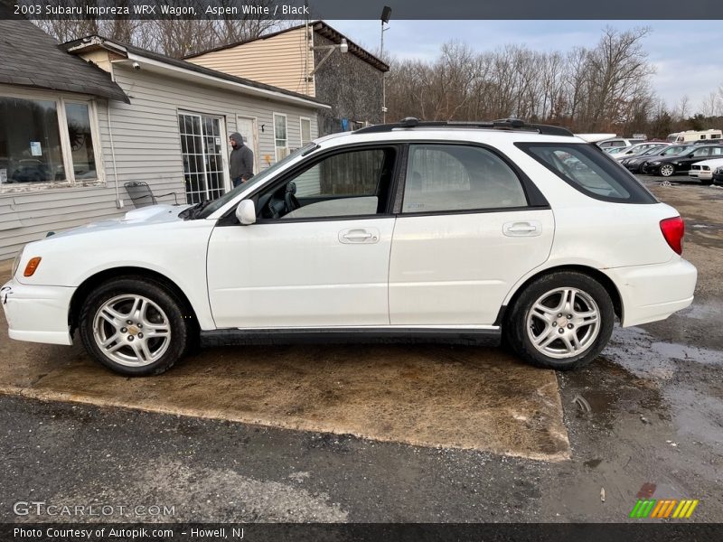 Aspen White / Black 2003 Subaru Impreza WRX Wagon