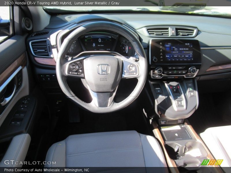Lunar Silver Metallic / Gray 2020 Honda CR-V Touring AWD Hybrid