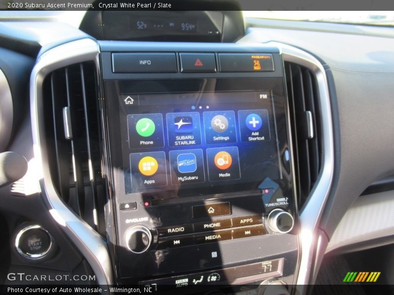 Crystal White Pearl / Slate 2020 Subaru Ascent Premium