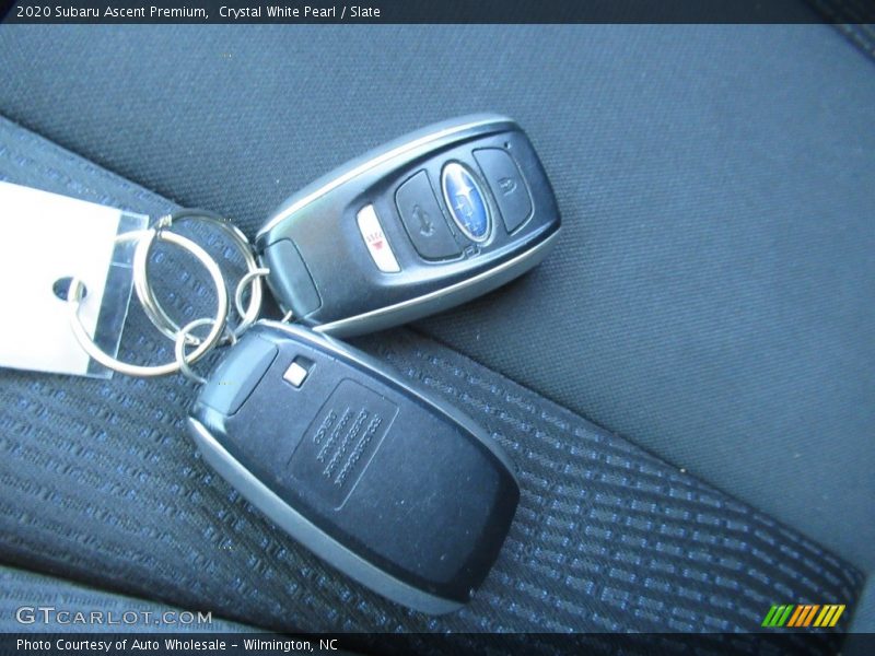 Crystal White Pearl / Slate 2020 Subaru Ascent Premium