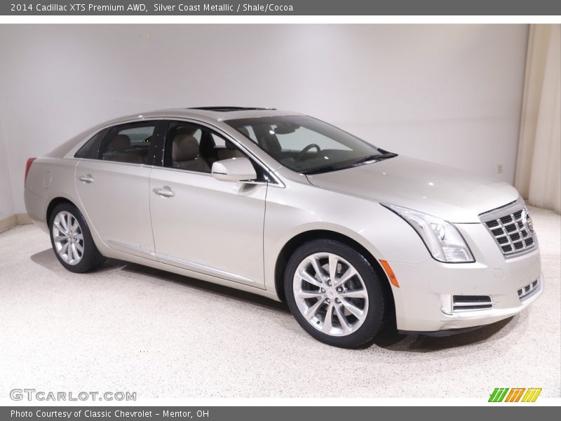 Silver Coast Metallic / Shale/Cocoa 2014 Cadillac XTS Premium AWD