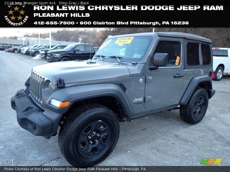 Sting-Gray / Black 2018 Jeep Wrangler Sport 4x4