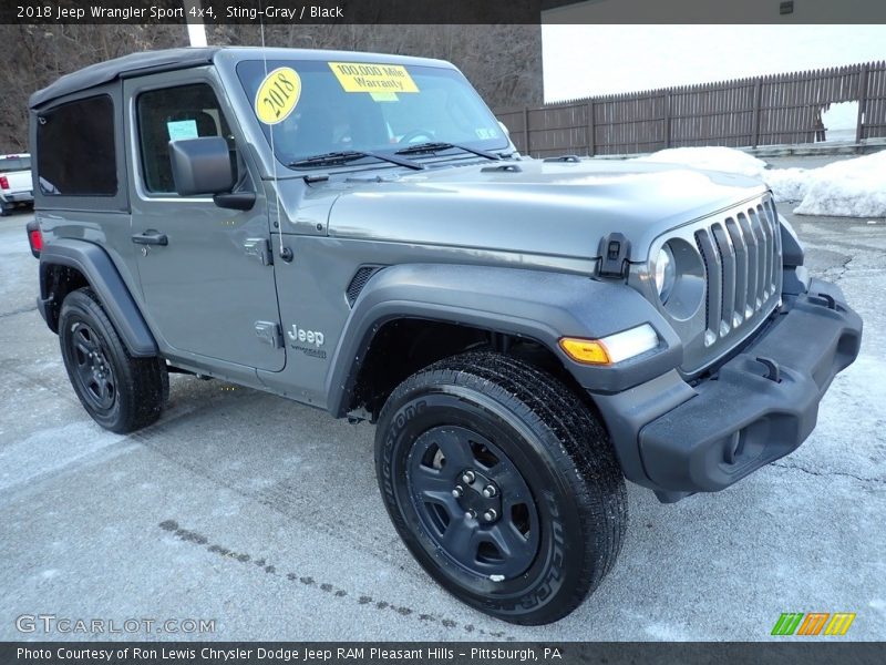 Sting-Gray / Black 2018 Jeep Wrangler Sport 4x4