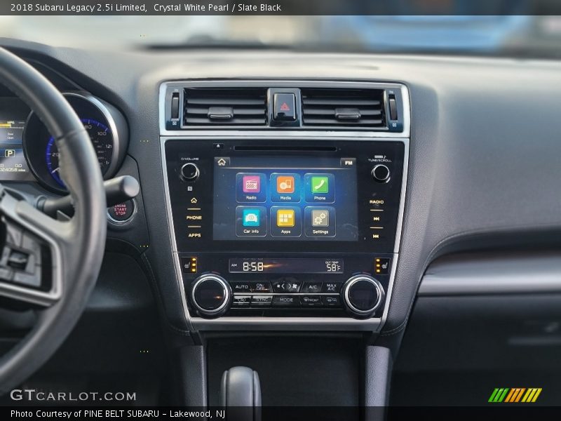 Crystal White Pearl / Slate Black 2018 Subaru Legacy 2.5i Limited