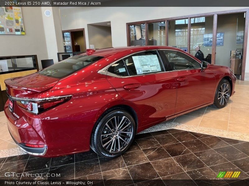 Matador Red Mica / Acorn 2022 Lexus ES 250 AWD
