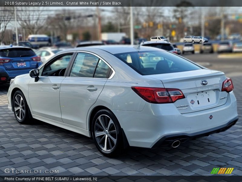 Crystal White Pearl / Slate Black 2018 Subaru Legacy 2.5i Limited