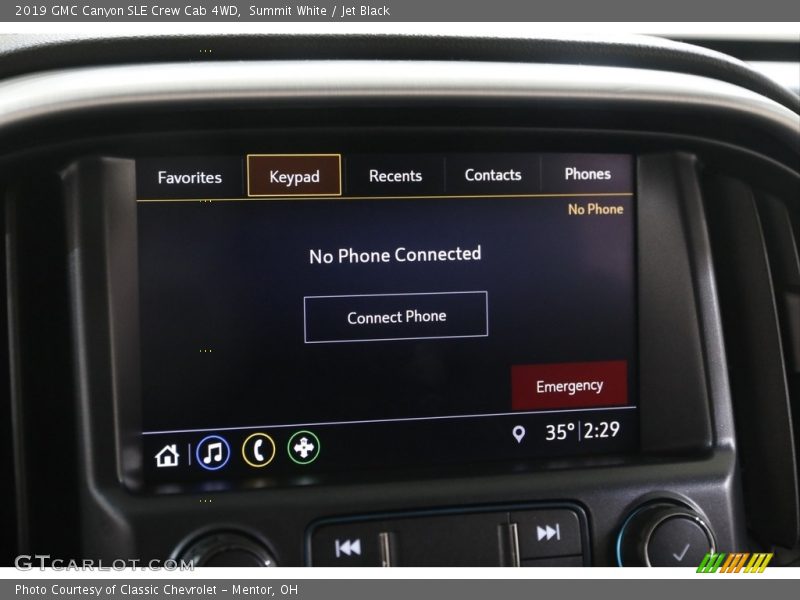 Summit White / Jet Black 2019 GMC Canyon SLE Crew Cab 4WD