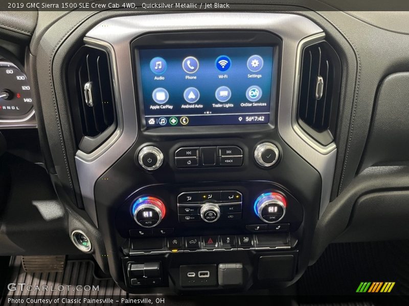 Quicksilver Metallic / Jet Black 2019 GMC Sierra 1500 SLE Crew Cab 4WD