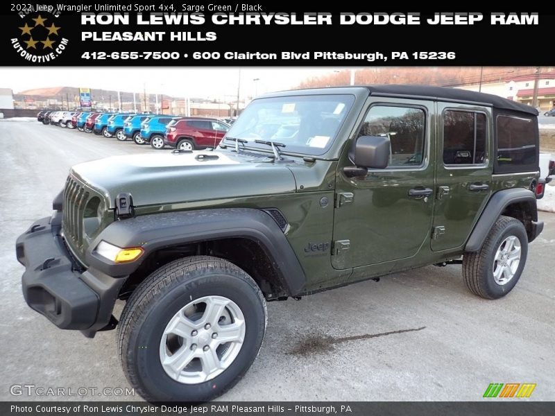 Sarge Green / Black 2022 Jeep Wrangler Unlimited Sport 4x4