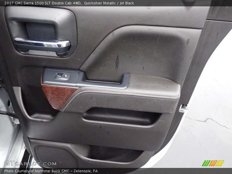 Quicksilver Metallic / Jet Black 2017 GMC Sierra 1500 SLT Double Cab 4WD