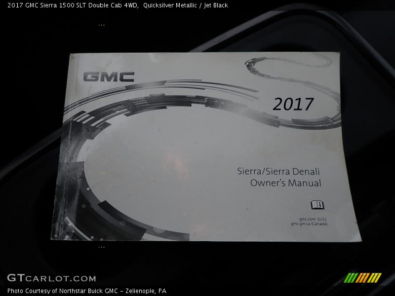 Quicksilver Metallic / Jet Black 2017 GMC Sierra 1500 SLT Double Cab 4WD