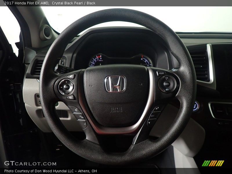 Crystal Black Pearl / Black 2017 Honda Pilot EX AWD