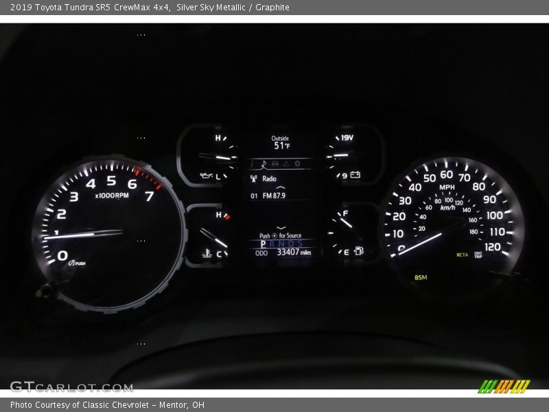Silver Sky Metallic / Graphite 2019 Toyota Tundra SR5 CrewMax 4x4