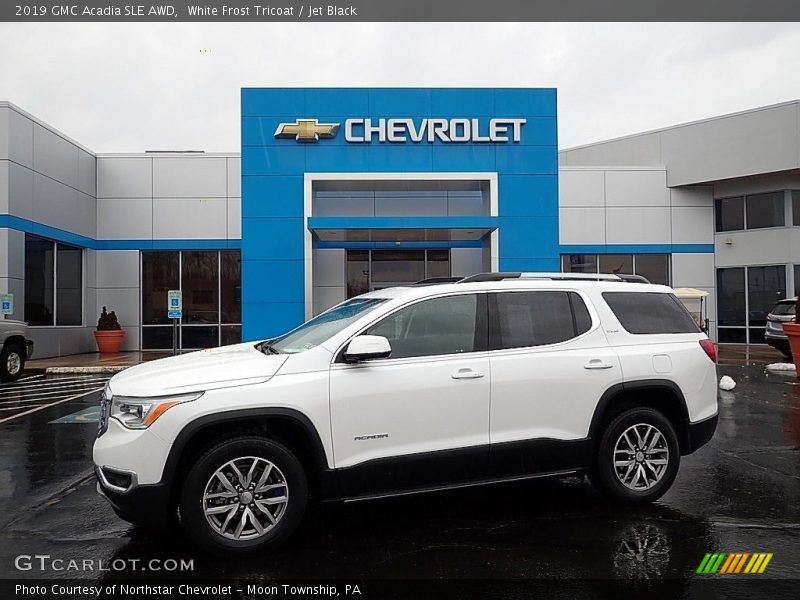 White Frost Tricoat / Jet Black 2019 GMC Acadia SLE AWD