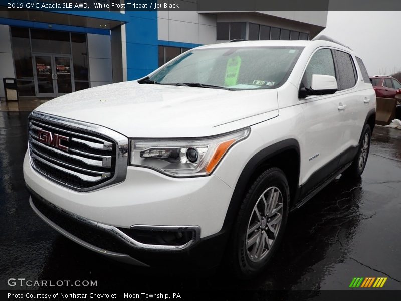 White Frost Tricoat / Jet Black 2019 GMC Acadia SLE AWD