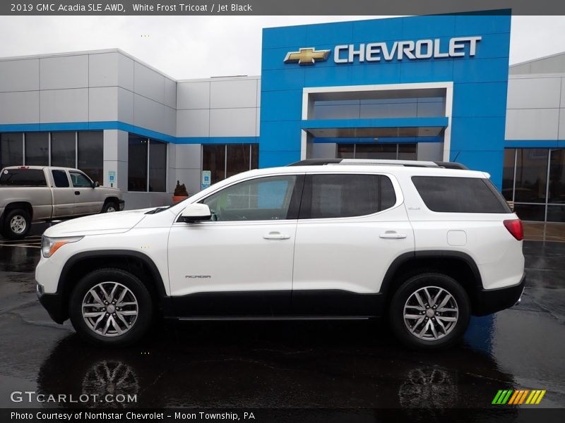 White Frost Tricoat / Jet Black 2019 GMC Acadia SLE AWD