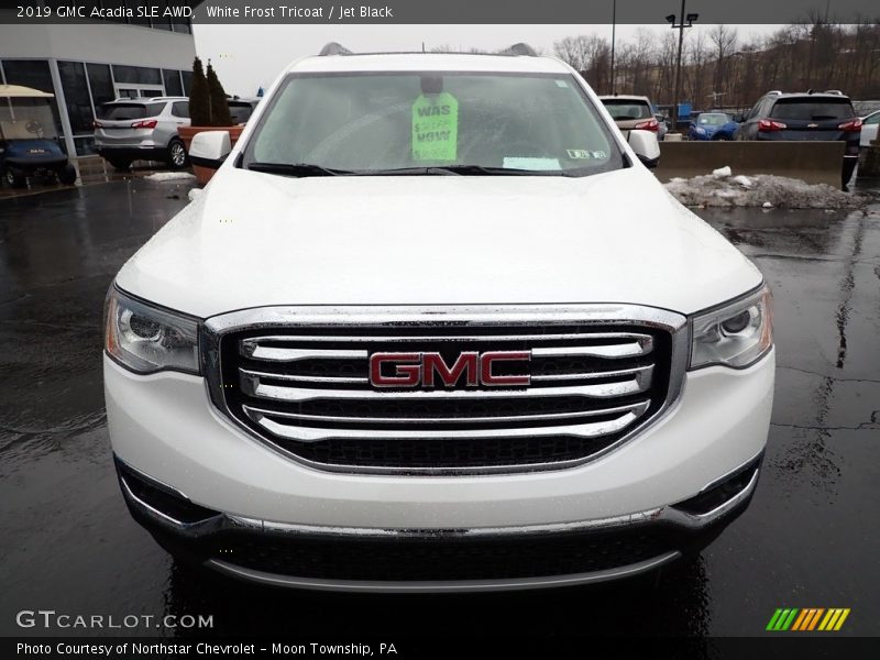 White Frost Tricoat / Jet Black 2019 GMC Acadia SLE AWD